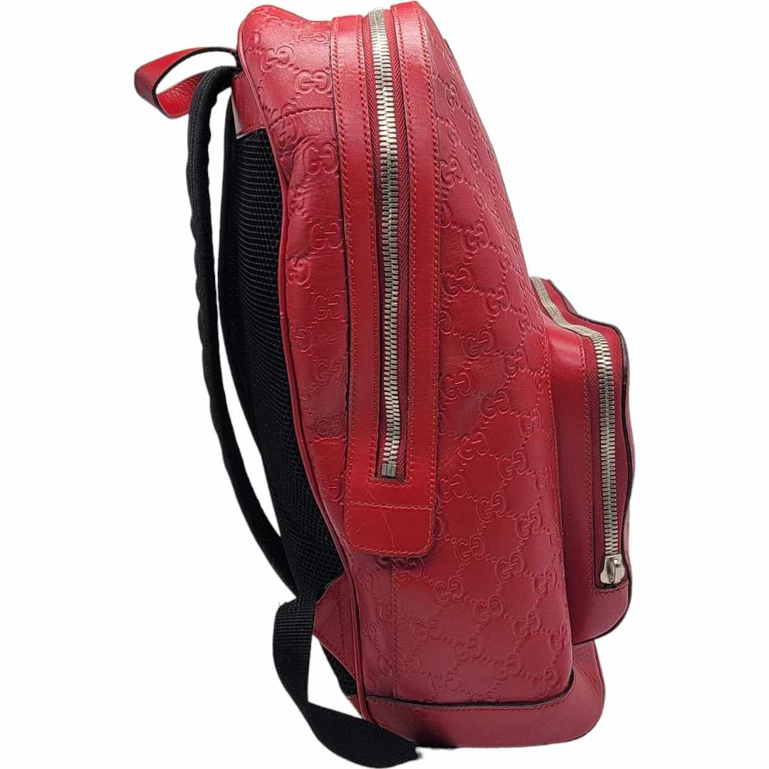 Gucci GG Supreme Monogram Leather Backpack Red