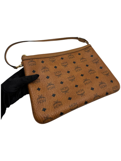 MCM Monogram Clutch in Brown