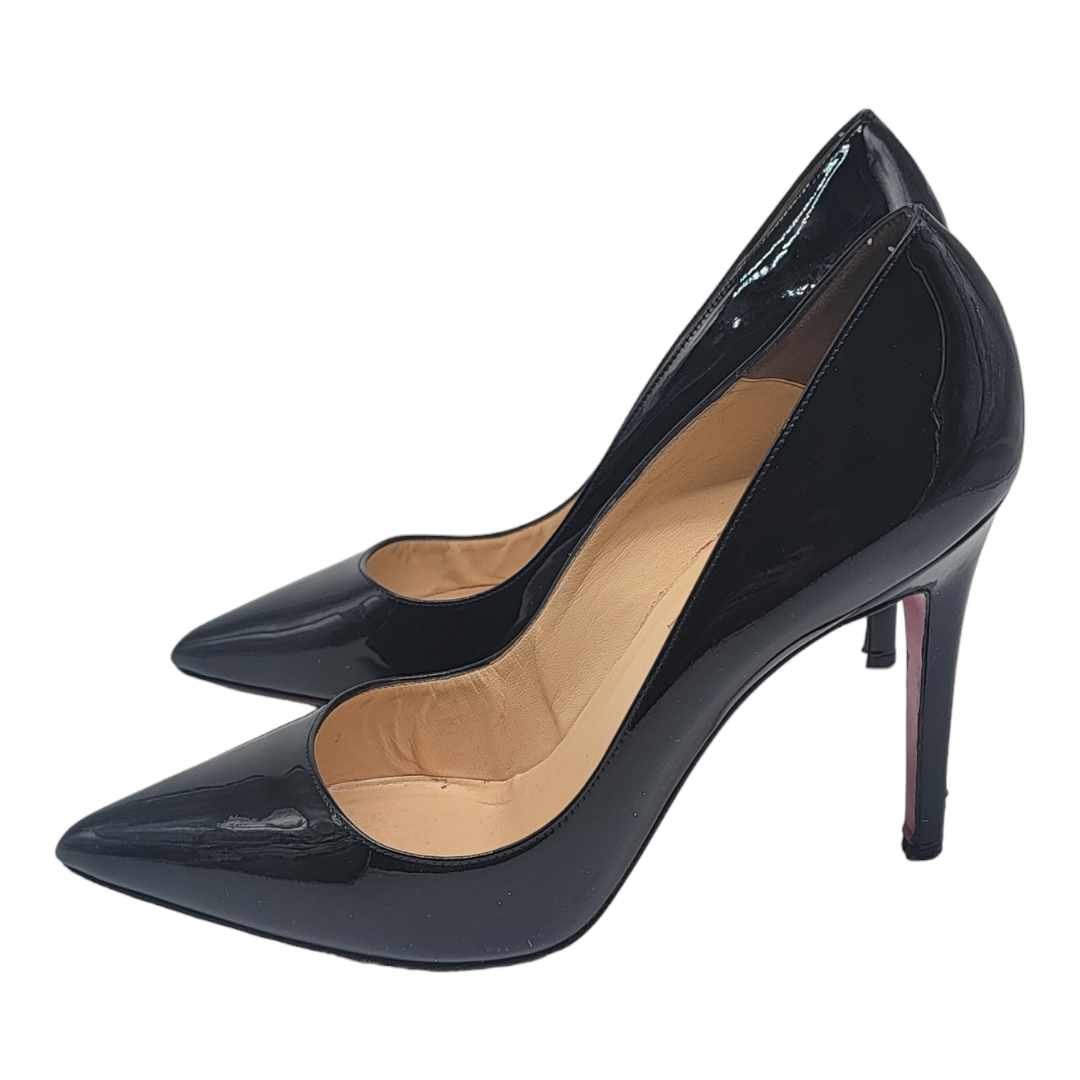 Christian Louboutin Pigalle Black Patent Leather Pump Heels