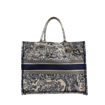 Medium Dior Ecru & Blue Tote Bag for women