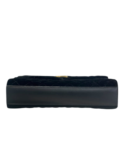 YSL Envelope Handbag in Black Velvet
