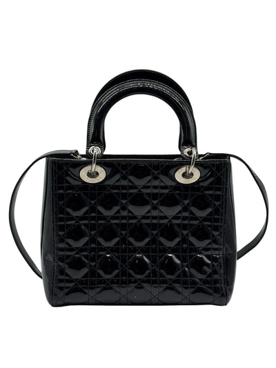 Christian Dior Lady Dior Handbag In Black