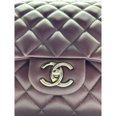 Classic Double Flap Bag Quilted Purple Maxi