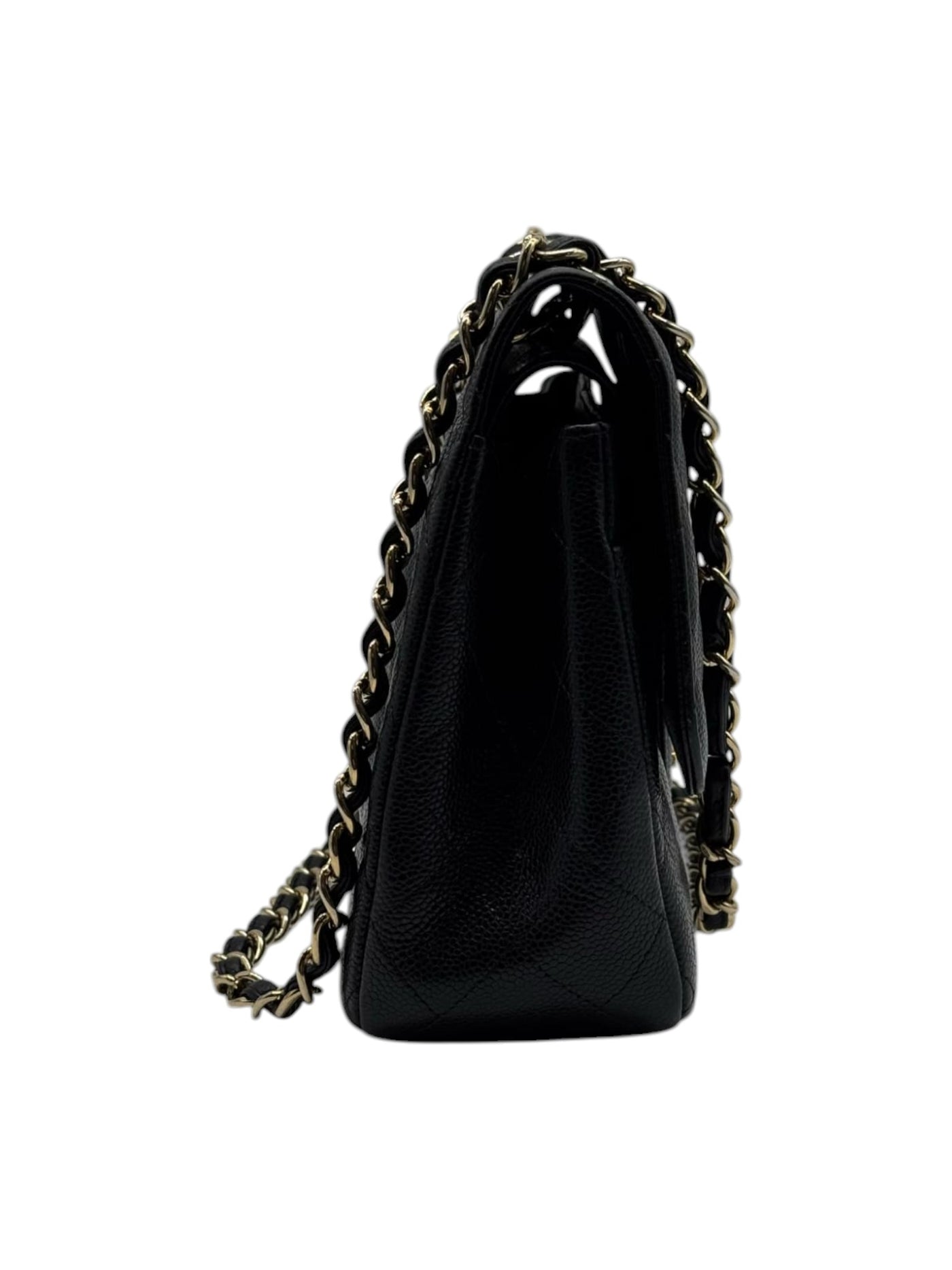 CHANEL Double Flap Jumbo Handbag in Black