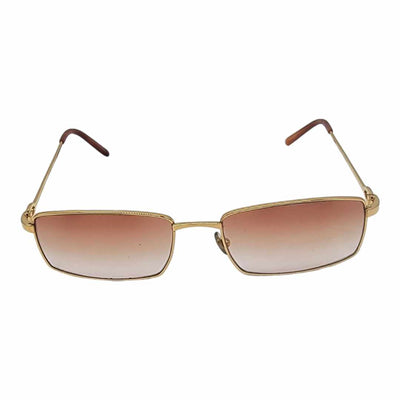 Cartier Gold Metal Frame Sunglasses Half Tinted Lens