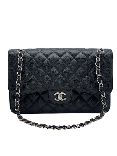 Bolso de mano CHANEL JUMBO con doble solapa en color negro