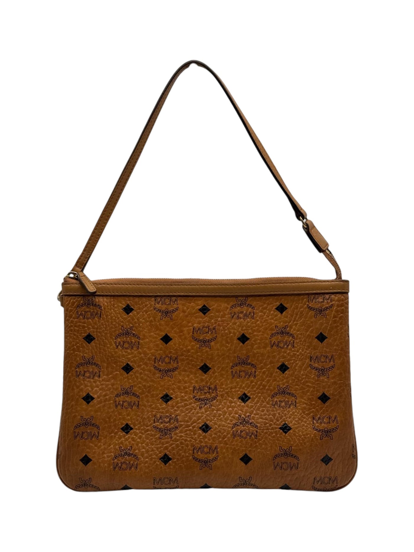 MCM Monogram Clutch in Brown