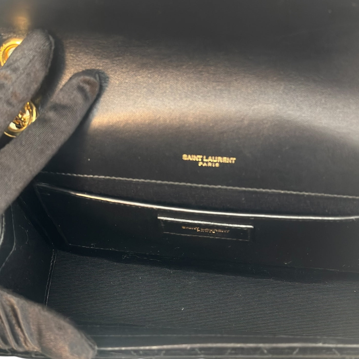 YSL Envelope Handbag in Black Velvet