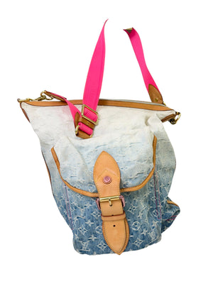 LOUIS VUITTON  DENIM SUNBURST HANDBAG
