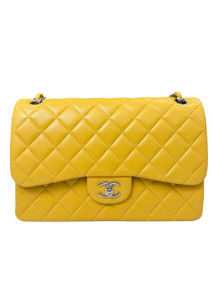 CHANEL lambskin Double Flap Jumbo
