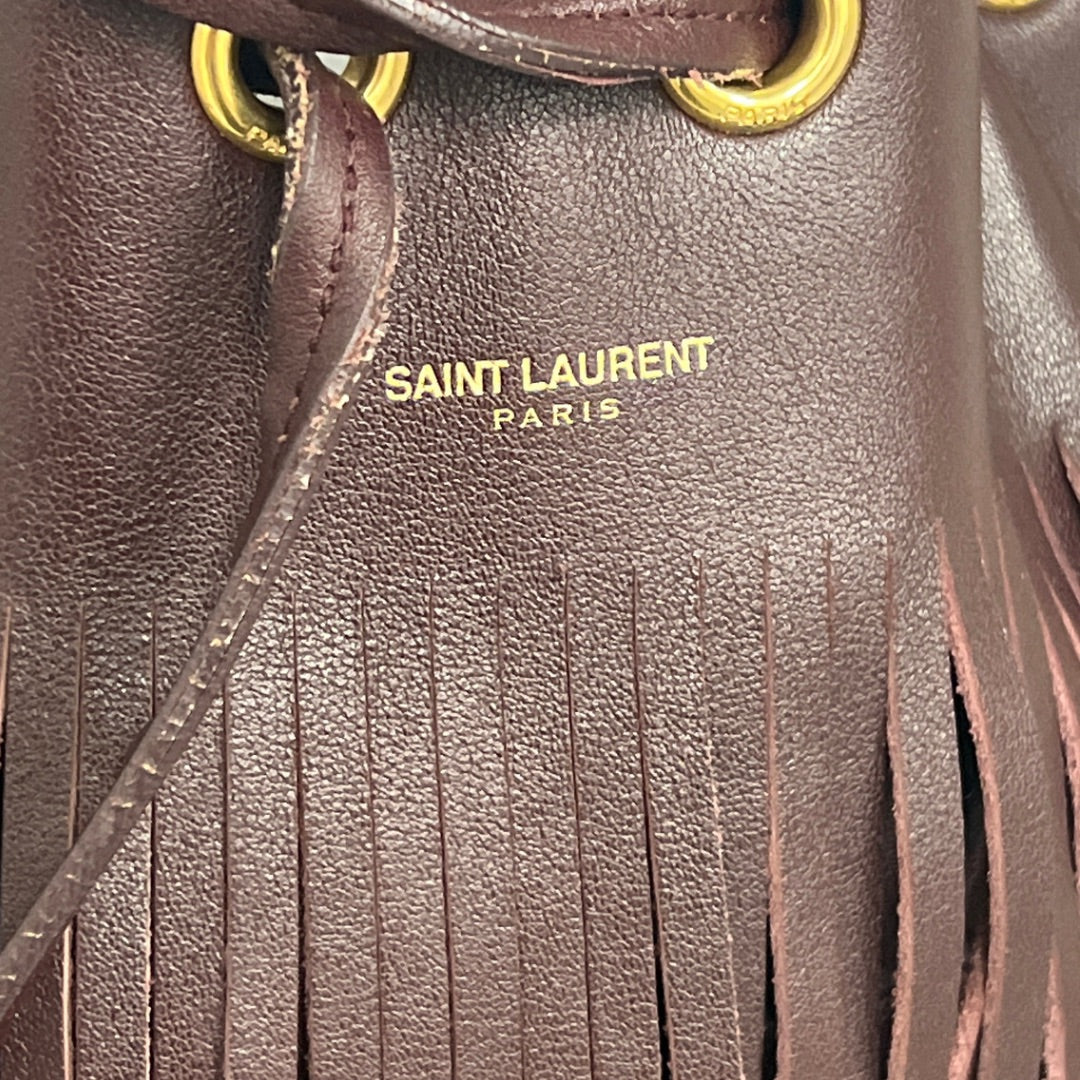 Saint Laurent Multicolor Leather Small Emmanuelle Fringed Bucket Bag Saint  Laurent Paris