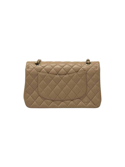 CHANEL Medium Double Flap Caviar Leather In Beige