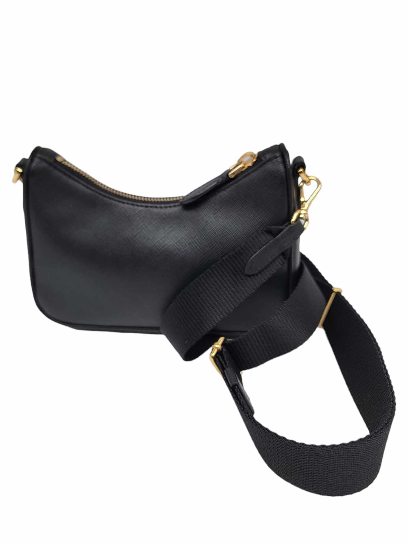 Prada Saffiano Lux Mini Shoulder Bag Black
