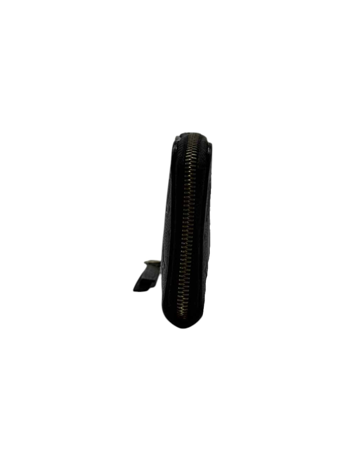 Louis Vuitton Monogram Zippy Wallet Empreinte Leather In Black