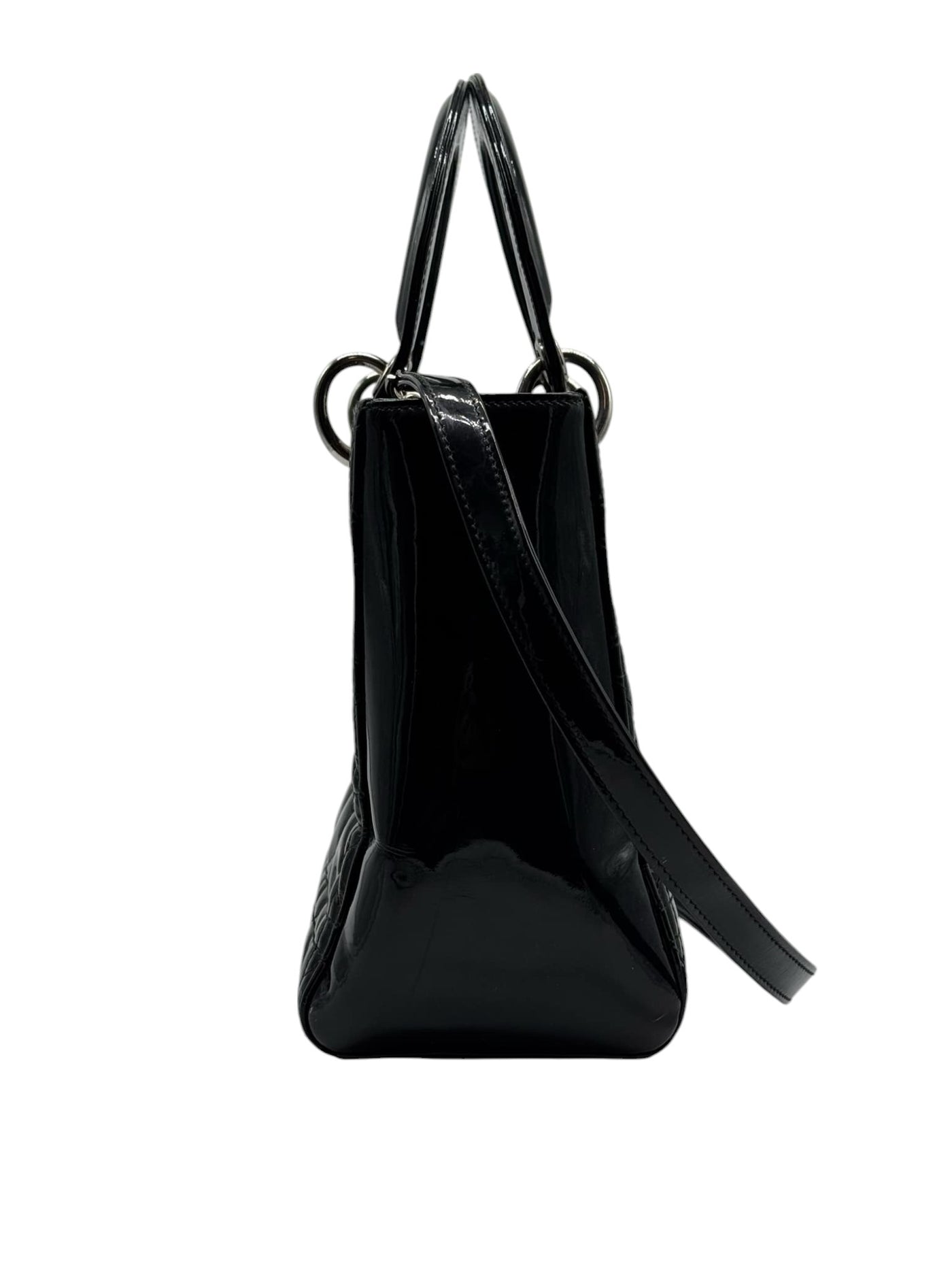 Christian Dior Lady Dior Handbag In Black