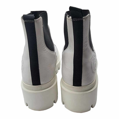 GUCCI  Matelassé Chelsea Ankle Boots White Leather