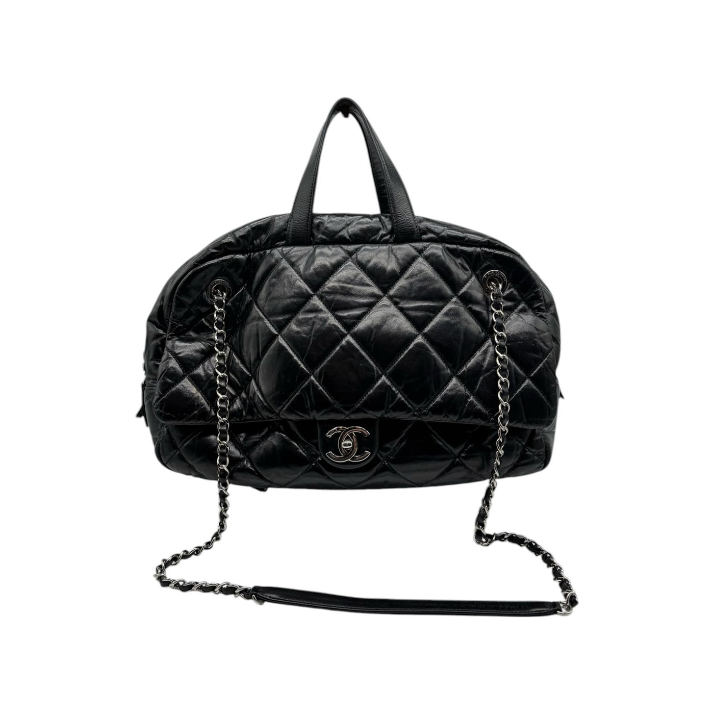 CHANEL Large Express Bowling Flap Bag in Black