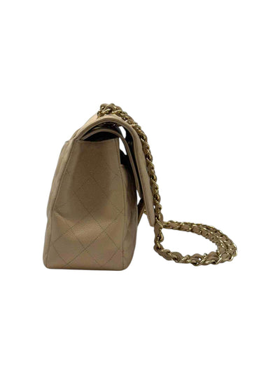 Chanel Double Flap Jumbo Bag In Beige