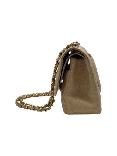 Chanel Double Flap Jumbo Bag In Beige