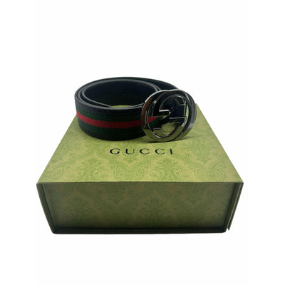 Gucci Black Leather Belt