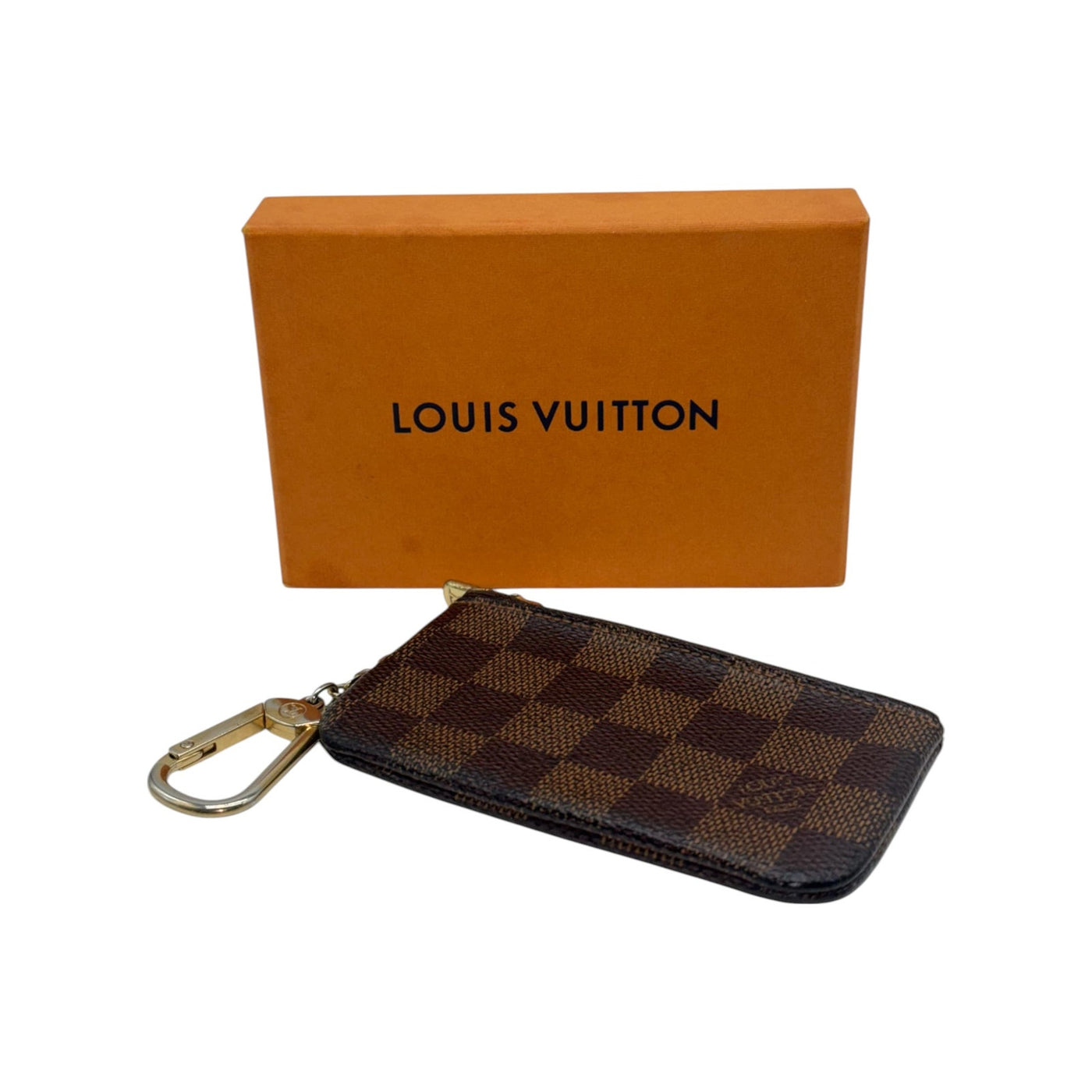 LOUIS VUITTON Leather Key Pouch In Brown