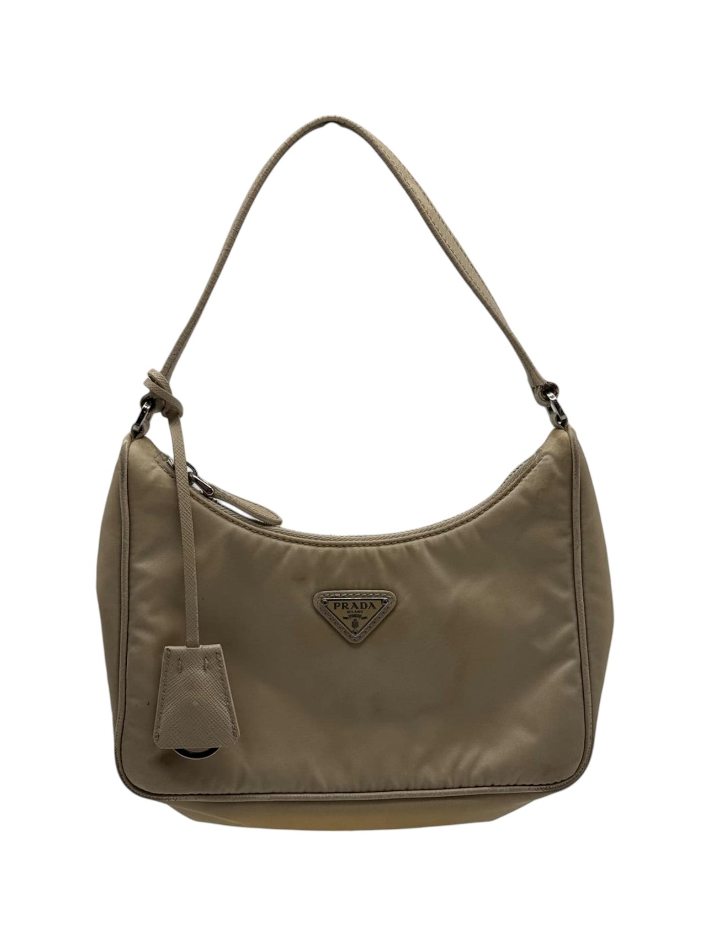 Bolso de hombro mini PRADA en beige