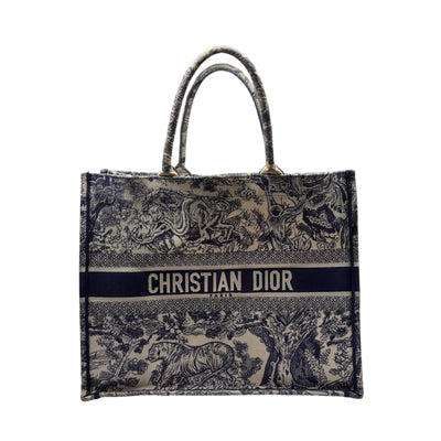 Bolso tote mediano Christian Dior en azul