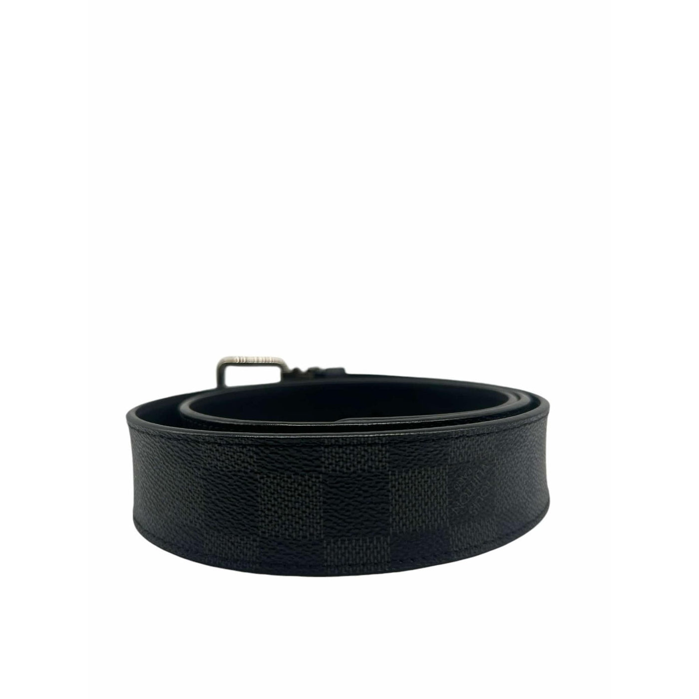 Louis Vuitton Leather Black and Gray Belt