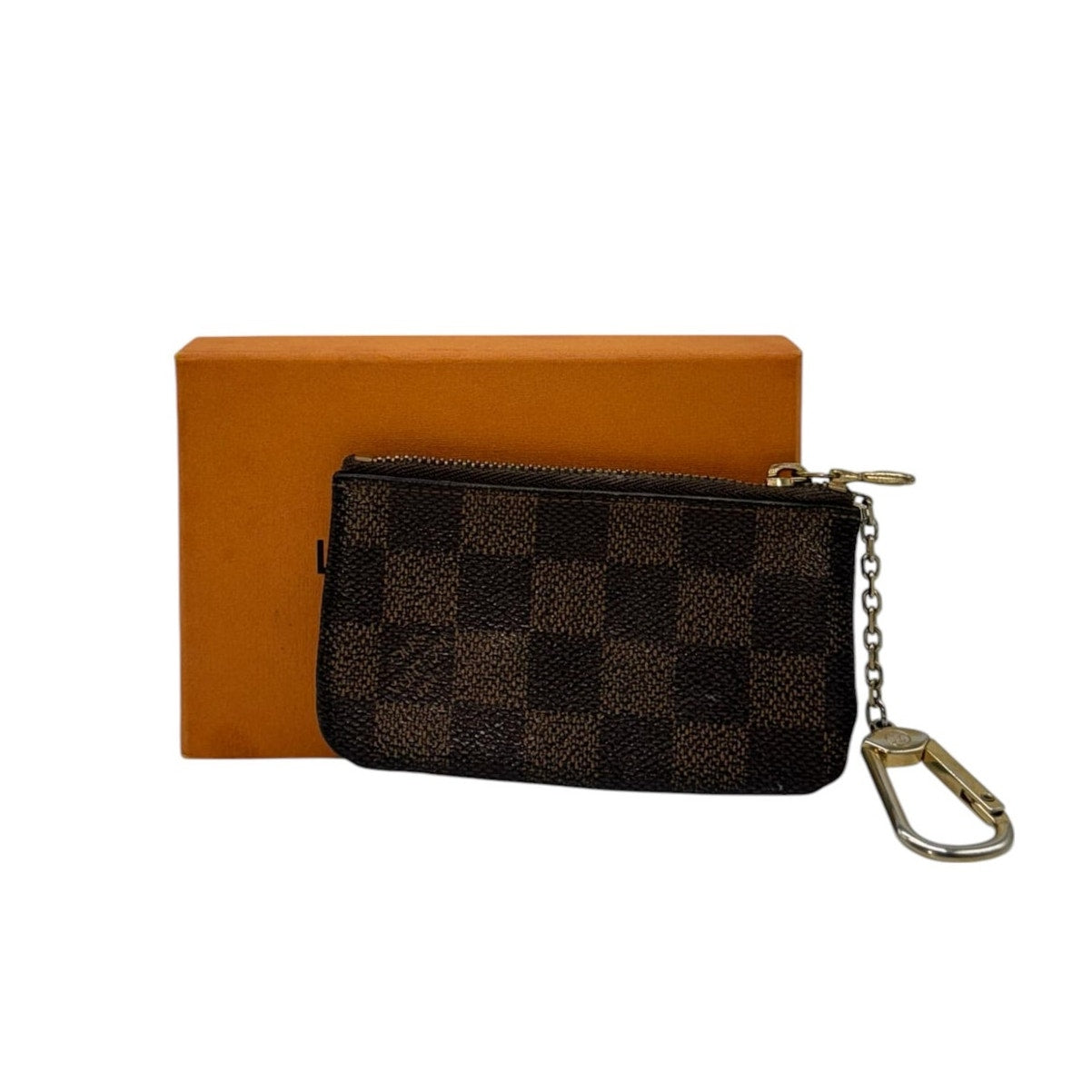 LOUIS VUITTON Leather Key Pouch In Brown