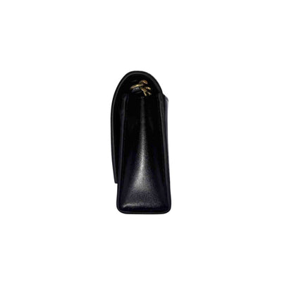 Balenciaga Hourglass Leather Wallet On Chain In Black