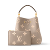 LOUIS VUITTON NEONOE MM BICOLOR EMPRINTED LEATHER HANDBAG