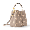 LOUIS VUITTON NEONOE MM BICOLOR EMPRINTED LEATHER HANDBAG