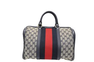 GUCCI CANVAS GG BOSTON WEB HANDBAG