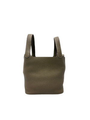HERMES BROWN PITCOTIN 18 HANDBAG
