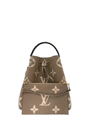 LOUIS VUITTON NEONOE MM BICOLOR EMPRINTED LEATHER HANDBAG