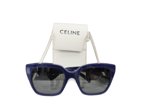 CELINE MONOCHROMS 03 SUNGLASSES IN ACETATE NAVY BLUE