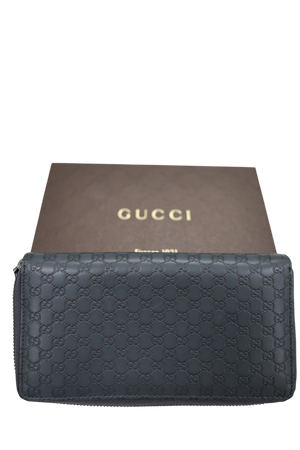 GUCCI GG SUPREME GUCCISSIMA ZIP AROUND WALLET
