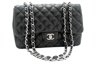 CHANEL QUILTED LAMBSKIN DOUBLE FLAP JUMBO BAG
